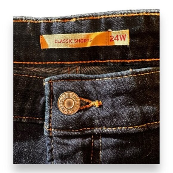 🆕 NWT Levi’s 24 24w Mid High Rise Straight Leg Mid Length Shorts Plus Size - Picture 2 of 14